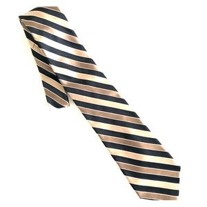 Black and gold striped men’s tie